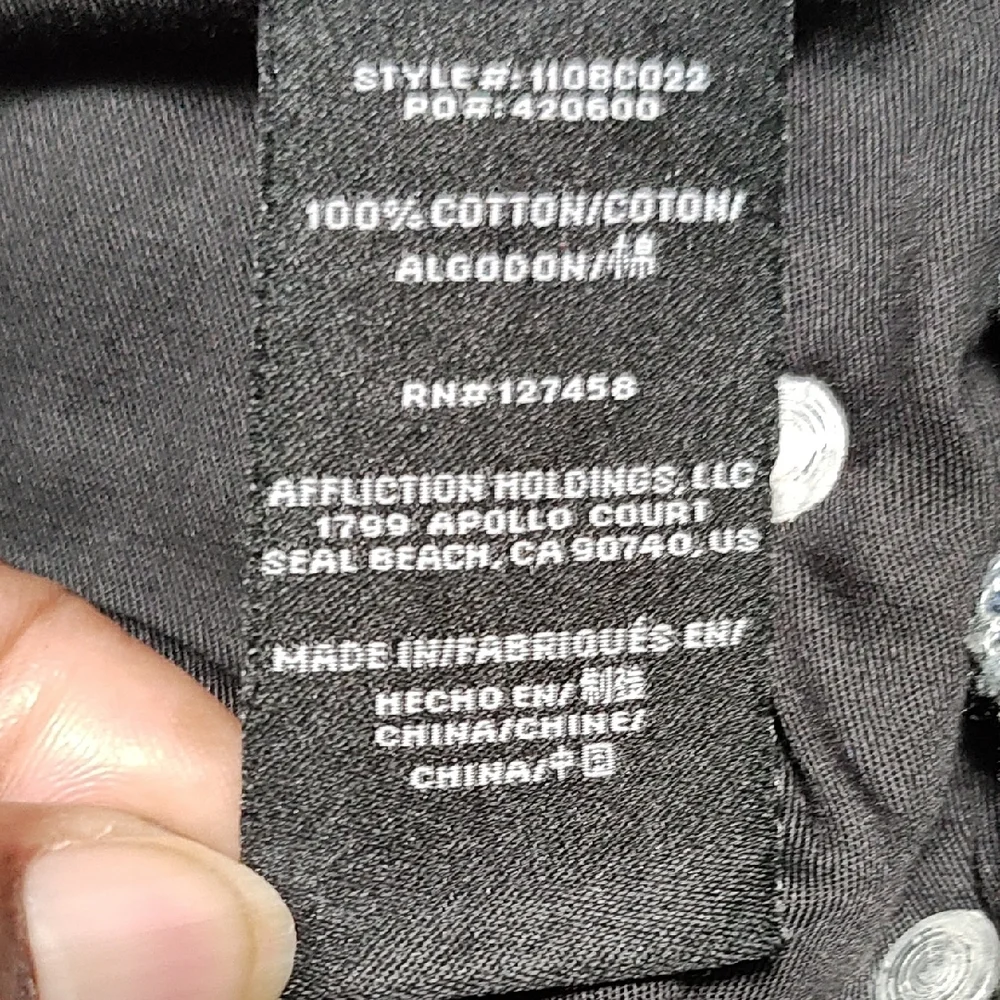 Affliction black premium COOPER men’s Jeans size 34